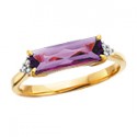 R87 Amethyst & Diamond Ring 