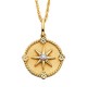 R30 Yellow Gold Over Silver White Topaz Pendant REG $165