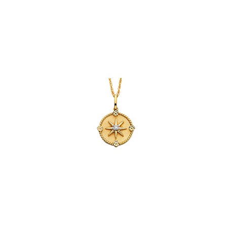 R30 Yellow Gold Over Silver White Topaz Pendant REG $165