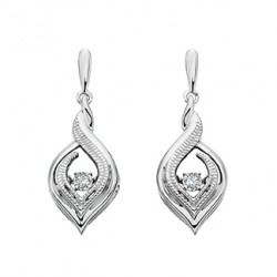 S135 SS DI DANCER EARRINGS .05TW