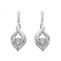 S135 SS DI DANCER EARRINGS .05TW