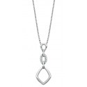 S130 SS Diamond Link Pendant .04TW
