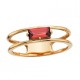 S127 14KY BAGUETTE GARNET RING  