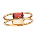 S127 14KY BAGUETTE GARNET RING  