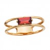 S127 14KY BAGUETTE GARNET RING  