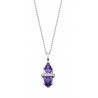 S125 14KW Amethyst Pendant .05TDW