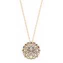 S117 14KY Diamond Mandala Pendant