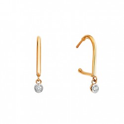 S113 14KY SM HOOPS W/DI DROPS.06TW