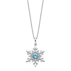 S100 Topaz Snowflake Pendant