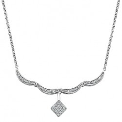 S94 SS 2 IN 1 WH TOPAZ NECKLACE