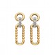 S82 SS TUTONE PAPERCLIP EARRS