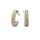 S78 SS TUTONE BRAIDED HOOP EARS