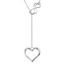 D95 SS Infin &Heart y necklace 18in