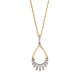 T19 14KY Diamond Fringe Pendant .16TW