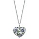 T97 SS WTPZ & ENAM HEART PENDANT