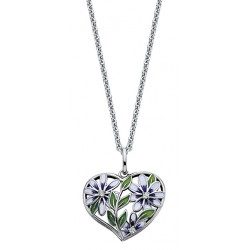 T97 SS WTPZ & ENAM HEART PENDANT