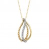 W003-Two Tone Diamond Freeform Pend