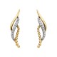 W004-Two Tone Freeform Diamond Earr