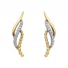 W4-Two Tone Freeform Diamond Earr