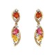W007-Color Cluster Earrings .10tdw