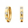 W12-Flush Set Diamond Hoops .12TW