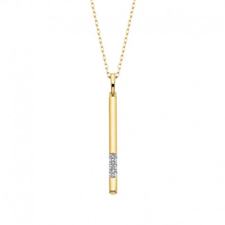 W014- Diamond Stick Pendant .12TW