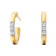 W015-Diamond Accented J-Hoops .06TW