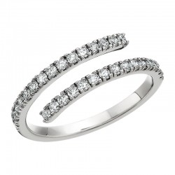 W018-Diamond Bypass Ring .45TW