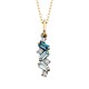 W020-Blue Topaz Ombre Pendant .10td