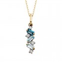 W20-Blue Topaz Ombre Pendant .10td