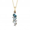 W20-Blue Topaz Ombre Pendant .10td