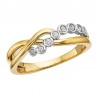 W23- Two Tone Diamond Curve Ring