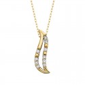W24-Diamond Leaf Pendant .15TW