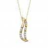 W24-Diamond Leaf Pendant .15TW
