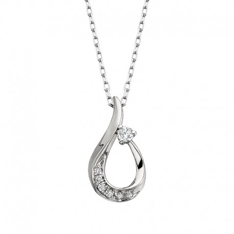 W026- Diamond Freeform Pendant .10TW