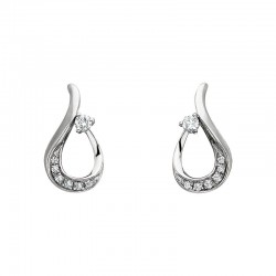 W027-Diamond Freeform Earrings .10T