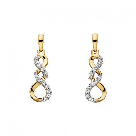 VO35-Diamond Twist Earrings .12tw