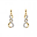 V35-Diamond Twist Earrings .12tw