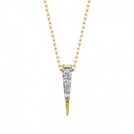 U170- Diamond Spike Pendant .08tw