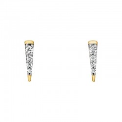 U171- Diamond Spike Earrings .08tw