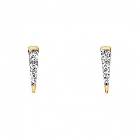 U171- Diamond Spike Earrings .08tw