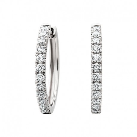 W030- Diamond Hoop Earring 1/4TW