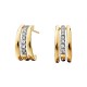 W031- Triple Bar Diamond Hoops .11TW