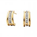 W31- Triple Bar Diamond Hoops .11TW