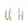 V13- Diamond Double Hoop .13tw