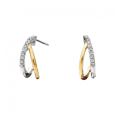 V011- Diamond Double Hoop .06tw