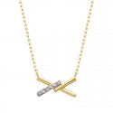 W33- Diamond X Necklace .03TW