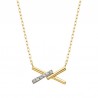 W33- Diamond X Necklace .03TW