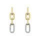 W034- Diamond Paperclip Earring .09T