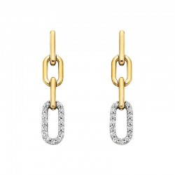 W034- Diamond Paperclip Earring .09T